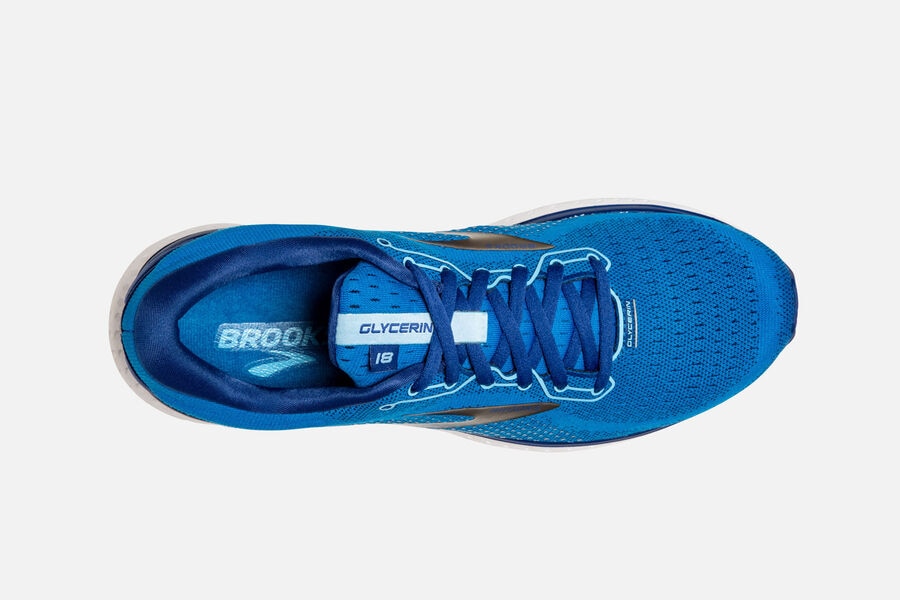 Brooks Glycerin 18 Road Löparskor Herr - Blå/Guld - 8109-IXWAK